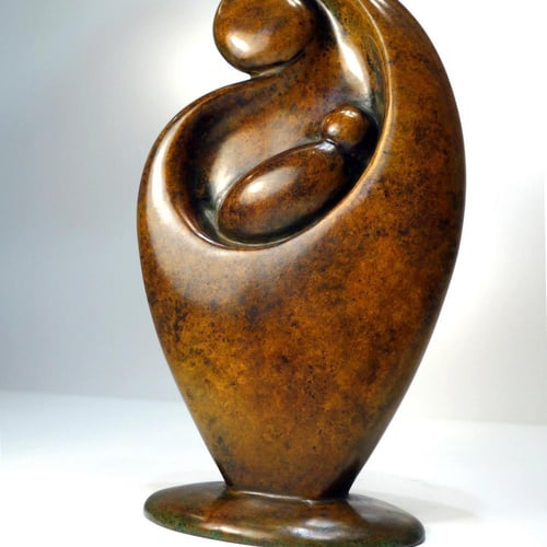 sculpture Maternité, bronze