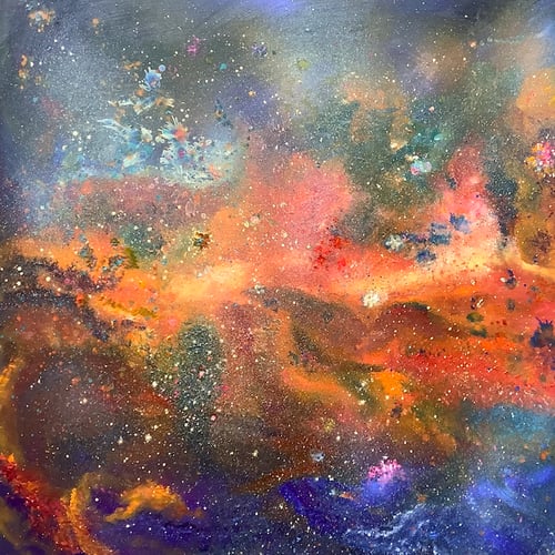 EXPLORATION, Huile, 80 x 80 cm