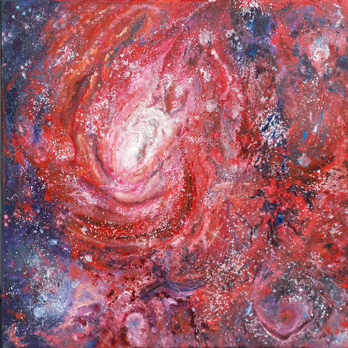 NEBULEUSE INTERIEURE, Huile, 60 x 60 cm