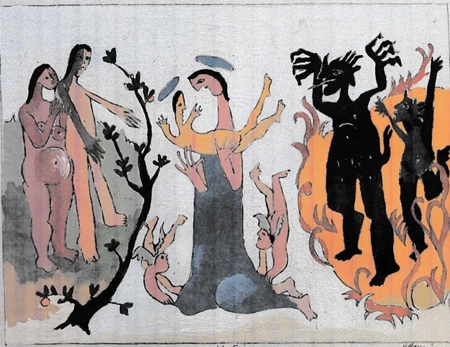 Études des fresques de l'église de Neuf Marché, Jacques Pasquier