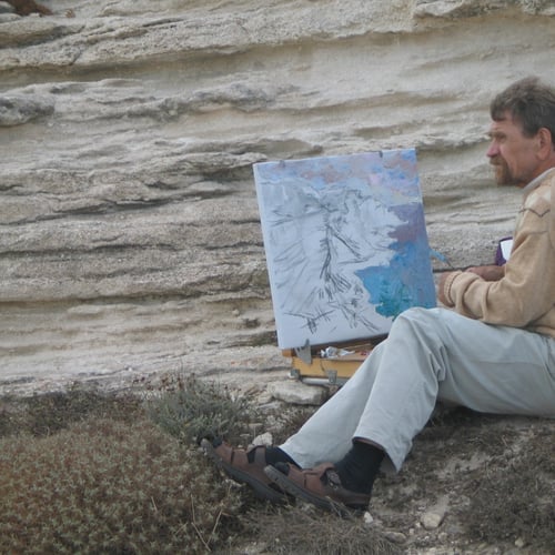 Nikolaï Kouzmine près de Bonifacio en 2005