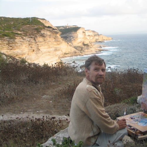 Nikolaï Kouzmine près de Bonifacio en 2005