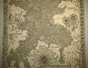 Cartographie réalisée à la main par Gaël Caudoux