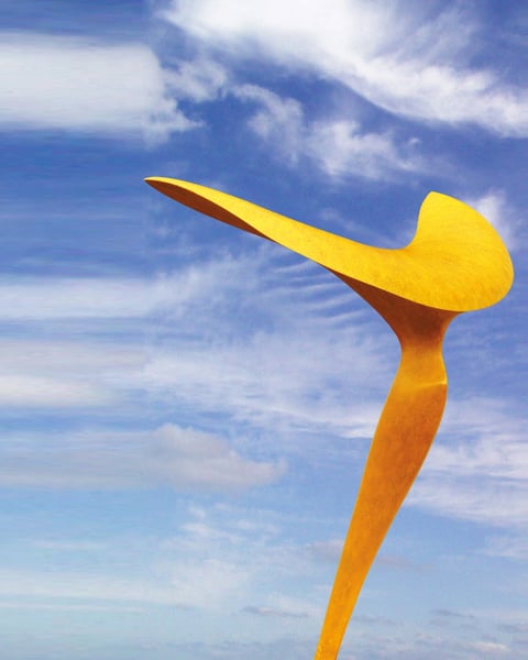 Sculpture en résine composite L'Épanouissement, médaille d'or au Concours International de Sculpture aux J.O de Pékin 2008, par Joël Strill, sculpteur